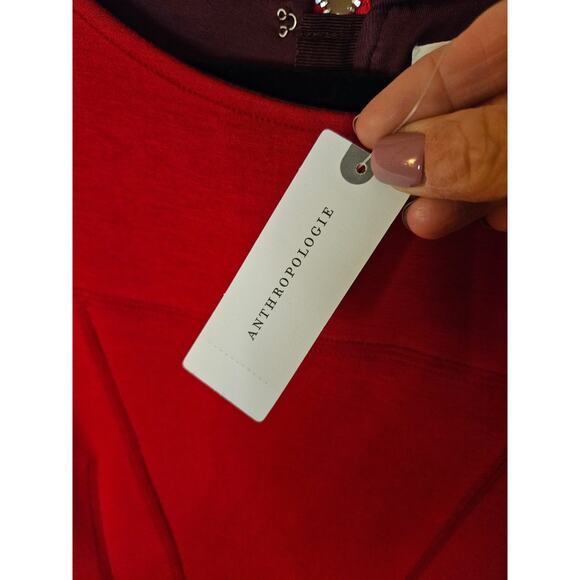 NWT Maeve by Anthropologie Red Fit & Flare Dress – Sleeveless, Size L - Picture 5 of 8